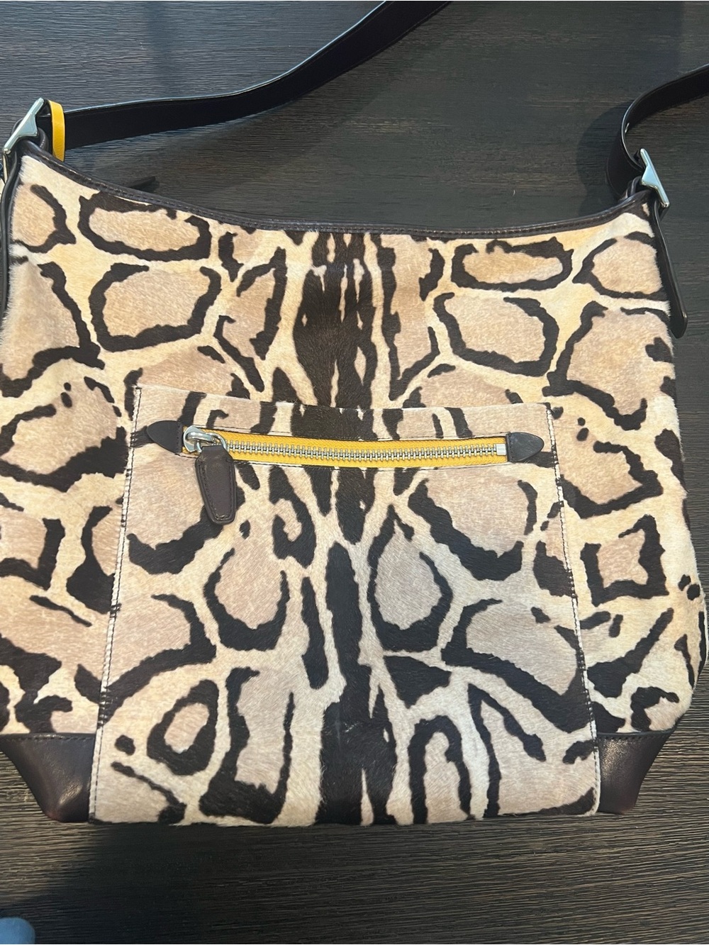 Coach Ocelot Haircalf Large Handbag 21167 - Picture 5 of 14